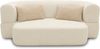 DOMO. collection Sofa 700 019, 2-Sitzer Schlafsofa, ovale Form, Schlaffunktion, mit Nierenkissen, Federkern Polsterung, 2er Couch, 208 x 115 x 78 (BxTxH), creme Bild 2