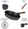 RESTO Kitchenware Bratpfanne Capella, Pfanne antihaftbeschichtet und spülmaschinenfest, Aluminiumguss (1-tlg), Schmorpfanne mit einzigartigem 3D-Design Bild 4