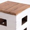 Hocker BRICK 48 Mahagoni Massivholz 06 weiß-landhaus Bild 4