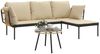 vidaXL 3-tlg. Garten-Lounge-Set mit Kissen Beige Poly Rattan 364108 Bild 4
