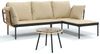 vidaXL 3-tlg. Garten-Lounge-Set mit Kissen Beige Poly Rattan 364108 Bild 2