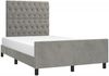 vidaXL Bettgestell ohne Matratze Hellgrau 120x190 cm Samt 3270596 Bild 4