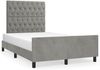 vidaXL Bettgestell ohne Matratze Hellgrau 120x190 cm Samt 3270596 Bild 2