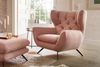 KAWOLA Sitzgruppe CHARME 3-Sitzer Sessel Hockerbank Cord rosa 94 x 95 x 225 cm Bild 4