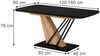 Esstisch Fenaro Schwarz/Goldkraft Eiche 120 x 80 cm ausziehbar Vicco Bild 2