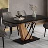 Esstisch Fenaro Schwarz/Goldkraft Eiche 120 x 80 cm ausziehbar Vicco Bild 5