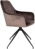 House Nordic Esszimmerstuhl mit Drehumdrehung, Samt, Pilz, schwarze Beine, HN1208 Bild 3