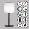 RGB LED Solar Tischleuchte, Fernbedienung, dimmbar, USB, H 30 cm Bild 5