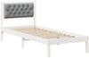 vidaXL Bettrahmen Hellgrau 75 x 190 cm Massives Kiefernholz 878233 Bild 2
