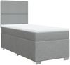 vidaXL Boxspringbett mit Matratze Hellgrau 90x200 cm Stoff 3292664 Bild 3