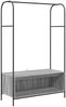 vidaXL Kleiderständer Grau 100 x 44 x 160 cm Holzwerkstoff 868454 Bild 2