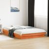 vidaXL Massivholzbett mit LED-Beleuchtung Wachsbraun 140x200 cm Kiefer 844414 Bild 3