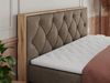 Boxspringbett VENETO KING, Doppelbett mit Multipocket-Matratze, Polsterbett mit Kopfstütze - 200 x 200 cm - Braun Velvet - H3 Bild 3
