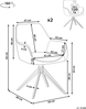 Esszimmerstuhl 2er Set JODAR Stoff Beige Bild 2