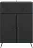 vidaXL Sideboard Schwarz 66 x 34,5 x 90 cm Holzwerkstoff 895556 Bild 4