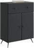 vidaXL Sideboard Schwarz 66 x 34,5 x 90 cm Holzwerkstoff 895556 Bild 2