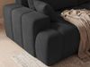 GRAINGOLD Ecksofa L-Form Caleo, Wohnzimmer Ecksofa, mit Schlaffunktion und Bettkasten, Velour-Stoff, Schwarz, Rechts Bild 5