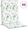 vidaXL Niedriglehner-Auflagen 6 Stk. Blattmuster Stoff 361330 Bild 2
