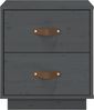 vidaXL Nachttisch Grau 40x34x45 cm Massivholz Kiefer 818329 Bild 5