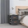 vidaXL Nachttisch Grau 40x34x45 cm Massivholz Kiefer 818329 Bild 3