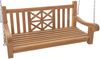 Schaukelbank TABEL - Holz Teak 120x70x61 cm | Hängebank Gartenschaukel Zum Aufhängen Veranda-Schaukel Bild 1