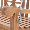 Schaukelbank TABEL - Holz Teak 120x70x61 cm | Hängebank Gartenschaukel Zum Aufhängen Veranda-Schaukel Bild 5