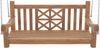 Schaukelbank TABEL - Holz Teak 120x70x61 cm | Hängebank Gartenschaukel Zum Aufhängen Veranda-Schaukel Bild 2