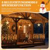 SERBASIC LED-Lichterkette Eisregen Außen, Weihnachtsbeleuchtung mit Timer 8 Modi Lichtervorhang, Anschließbar, für Balkon Geländer Traufe Weihnachtsdeko Bild 3