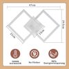 Nettlife LED Deckenleuchte Modern Deckenlampe Wohnzimmerlampe 24W Warmweiss 3000K, Drehbares, Augenschutz, LED fest integriert, Warmweiß, für Wohnzimmer Küche Flur Büro Bild 4
