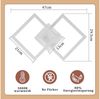 Nettlife LED Deckenleuchte Modern Deckenlampe Wohnzimmerlampe 24W Warmweiss 3000K, Drehbares, Augenschutz, LED fest integriert, Warmweiß, für Wohnzimmer Küche Flur Büro Bild 3