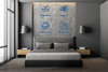 Müskaan - Jersey Spannbettlaken 140x200 cm - 160x220 cm + 40 cm Boxspringbett mit Elasthan navyblau Bild 2