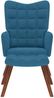 vidaXL Relaxsessel mit Hocker Blau Samt 4016831 Bild 3