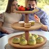 Dimono Etagere Deluxe Servier-Ständer, Bambus, (3-Etagen Servierschalen, Obst- & Gemüseschale), Servierschalen für Desserts, Obst, Gemüse, Süßes uvm. Bild 4