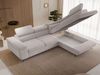 GRAINGOLD Ecksofa L-Form Argon L, Couch mit Wellenfeder, mit Schlaffunktion und Bettkasten, Velour-Stoff, Grau Bild 4