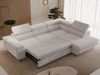 GRAINGOLD Ecksofa L-Form Argon L, Couch mit Wellenfeder, mit Schlaffunktion und Bettkasten, Velour-Stoff, Grau Bild 5