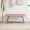 vidaXL Bank Uni Rosa 110 x 40 x 45 cm Samt 42038347 Bild 3