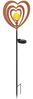 LED Solarleuchte, Metall, rostfarben, Glaskugel, H 82 cm Bild 2