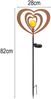 LED Solarleuchte, Metall, rostfarben, Glaskugel, H 82 cm Bild 4