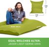 Green Bean® Outdoor Sitzsack, waschbar & wetterfest, Polyester-PVC-Stoff, Grün, 140x180 cm, 380 Liter Bild 5