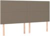 vidaXL Boxspringbett mit Matratze Taupe 160x200 cm Stoff 3137009 Bild 5