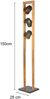 LED Stehleuchte 3-flammig aus Naturholz mit Metall Lampenschirmen, Höhe 150cm Bild 4