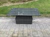 Fimous Patio Garten Dining Set Rattan Möbel Lounge Sofa Höhenverstellbarer steigender Hubtisch mit Beistelltisch Dunkelgrau gemischt Bild 3