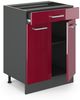 Küchenunterschrank R-Line Rot Hochglanz 60 cm , AP Anthrazit Vicco Bild 4