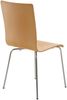 Besucherstuhl PEPE - 87x43x47cm, Natur Holz Metall in Chromoptik Gestell Konferenzstuhl Wartezimmerstuhl Bild 5
