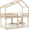 vidaXL Etagenbett mit Dach 80x200 cm Massivholz Kiefer 3282041 Bild 2