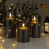 Relaxdays LED Kerzen im Glas 3er Set Bild 3