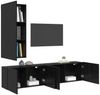 5-tlg. TV Wand Einheiten, TV-Schrankset Schwarz Eichen-Optik Holzwerkstoff Bild 3