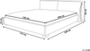 Lederbett gold Lattenrost 140x200 cm mit LED-Beleuchtung bunt PARIS Bild 2