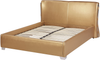 Lederbett gold Lattenrost 140x200 cm mit LED-Beleuchtung bunt PARIS Bild 5
