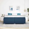vidaXL Bettrahmen mit Matratze Blau 200 x 200 cm Stoff 3399214 Bild 3